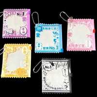 Sac à fermeture éclair en PVC anti-humidité avec impression de bordure de manga personnalisée, chaîne de suspension, badge anime, marchandise personnalisable en taille et couleur