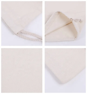Prix promotionnel – Petits sacs à cordon en mousseline de jute et coton bio, pochettes en lin recyclé, sacs en toile à cordon avec logo personnalisé - Product Image 4