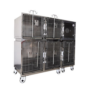 <span class=keywords><strong>Cages</strong></span> pour animaux de compagnie en acier inoxydable, cage d'exposition pliable, modulaire et robuste, chenils d'élevage de chiens - Product Image 2