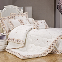 KOSMOS-ropa de cama de polialgodón bordado, juego de edredón de encaje, a la venta