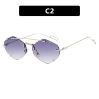 Nouvelles Lunettes de Soleil Sans Monture Diamant Irrégulier 2026, Verres Taillés Tendance Style Européen Y2K Hot Girl, Protection UV400