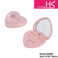 Boîtier vide pour fard à paupières en forme de cœur personnalisé, 3 couleurs, durable, avec aimant, pour emballage de palette de fards à paupières