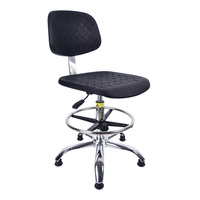 Chaise antistatique de laboratoire d'Esd de meubles industriels avec le pied-anneau, chaise de laboratoire de pièce propre de polyuréthane
