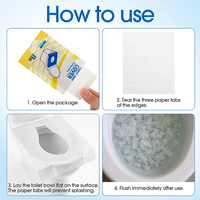 Couvre-siège de toilette biodégradable, pack de voyage, couvre-sièges de toilette en papier soluble dans l'eau pour les touristes, les aéroports et les voyages en avion