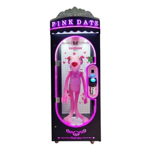 Máquina de grúa de una sola garra rosa con tijeras para muñecas de gran tamaño, operada con monedas, con 1 año de garantía - Product Image 3