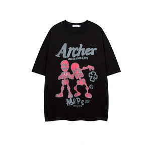 T-shirt Casual Unisex <span class=keywords><strong>di</strong></span> nuovo stile t-shirt con stampa <span class=keywords><strong>di</strong></span> lettere in <span class=keywords><strong>filo</strong></span> spinato ASSC t-shirt girocollo allentata - Product Image 2