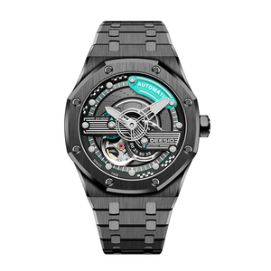 Custom Logo 39.7mm <b>Skeleton</b> Men's <b>Automatic</b> Mechanical <b>Watch</b> Luxury Business & Sports Wristwatch with Japan VK63 Movement - Product Image 3