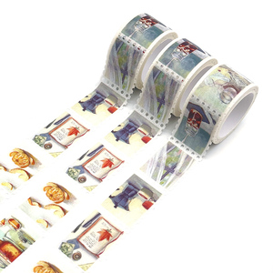 Timbre Washi Tapes Décoratif Timbre Autocollants Pour Scrapbooking Enfant Diy Arts Artisanat Album Junk Journal Planners 6 Vendu - Product Image 4