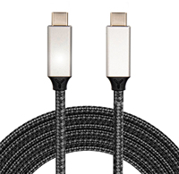 Cable Plano USB4.0 de 40 Gbps Tipo-C a Tipo-C, PD 100W 5A, Carga Rápida, Cable de Datos de Cobre Puro para Computadora y Auriculares