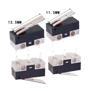 YZC-004 3pin mouse switch 1A 125V Mini Micro switch with 11.5/13.5mm metal lever for Mouse