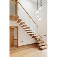 Escalier suspendu de bâtiment Support caché Escaliers en bois Escalier flottant