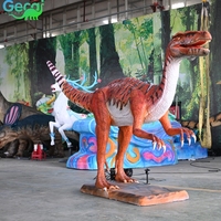 Modèle de robot mécanique de dinosaure animatronique de taille réelle, exposition de parc à thème de mécatronique électrique de taille réelle, Chine