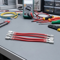 Connecteur à borne femelle 10-12AWG 6,3 mm, faisceau de câbles sertis à double extrémité avec gaine isolante pour équipement électrique