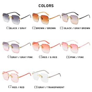 Nouvelle Arrivée Lunettes <span class=keywords><strong>de</strong></span> <span class=keywords><strong>Soleil</strong></span> Sans Monture Tendance Luxe Vente en Gros Lunettes <span class=keywords><strong>de</strong></span> <span class=keywords><strong>Soleil</strong></span> <span class=keywords><strong>Femme</strong></span> Mode Haute Qualité - Product Image 4