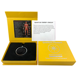 Colgante de Energía Cuántica Ecamaz Laval, 20000 Iones, Flor de Bauhinia, Patrón de Tai Chi, <span class=keywords><strong>Piedra</strong></span> Volcánica, Acero Inoxidable, Collar de Salud - Product Image 2