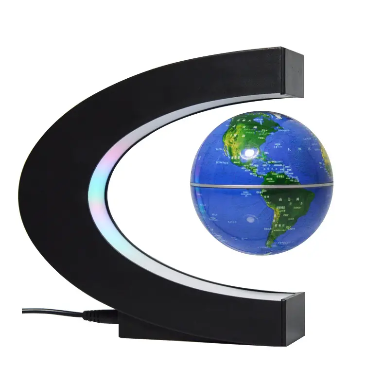 Office Home Decoration Teaching Tools Floating Magnetic Levitating Globe Light World Map Levitation Light Terrestrial Globe
