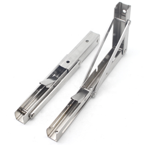 Supports triangulaires autoportants en acier, pliables, à ressorts, pour étagères, finition blanc/noir/nickel, tailles 8"-20" - Product Image 4