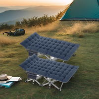 Lit de Camping Pliant Portable au Design Moderne Cadre en Aluminium Civière de Sommeil Acier Couchette Pliable en Métal Usine Vente en Gros pour