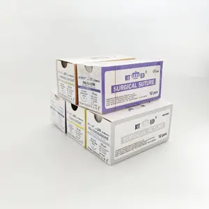 Fornecedor médico Suturas absorvíveis Pgla /Polyglactin 910 /PGA/Sutura cirúrgica POLYGLYCILIC com agulha