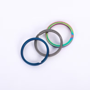 Trọng lượng nhẹ 18mm 25mm 32mm <span class=keywords><strong>GR5</strong></span> hợp kim titan sử dụng ngoài trời vòng chìa khóa/chuỗi với dịch vụ Uốn - Product Image 3