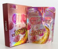 Sacs en Mylar holographiques réutilisables pour bonbons gélifiés, boîtes en plastique PE avec fermeture éclair, sacs alimentaires étanches à l'humidité, emballage pour sushis