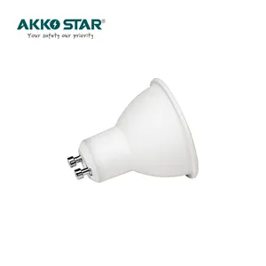 AKKOSTARフィルターなしプラスチッククラッドアルミニウムホワイトAC165-265V 7w GU104000KベッドルームホテルLEDスポットライト