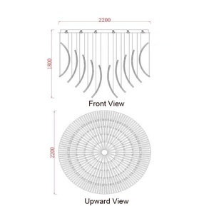 Tổ Dạ tiệc hội trường nhà bếp đèn chùm đèn thủy tinh nghệ thuật vòng Trần Đèn chùm chiếu sáng - Product Image 5