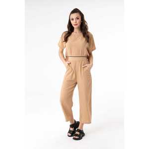 Mono Utilitario de Cintura Alta para Mujer con Cremallera Desmontable, Transpirable, Ligeramente Elástico, Negro, para Uso Diario - Product Image 6