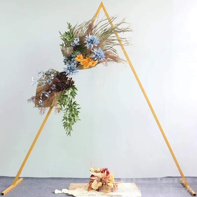 Vòm hình học mô phỏng hoa hoa đứng bóng cầu trang trí vòm tam giác sắt rèn trang trí đám cưới đạo cụ nền