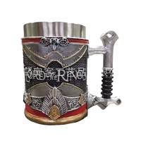 Tasse à bière ou à café en acier inoxydable de grande capacité, style américain, inspirée du Seigneur des Anneaux
