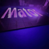 UNOXINE Carreaux de piste de danse à capteur LED RGBW pour extérieur commercial IP55 avec contrôle DMX512 et effet miroir pour événements