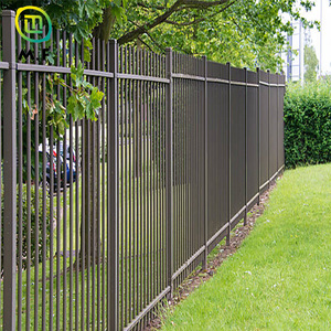 Heavy Duty Black Steel <strong>Fence</strong> Panels Security Protection Low Maintenance Driveway Gates Zinc Surface Easy Rail <strong>Fence</strong> <strong>Installation</strong> - Product Image 2