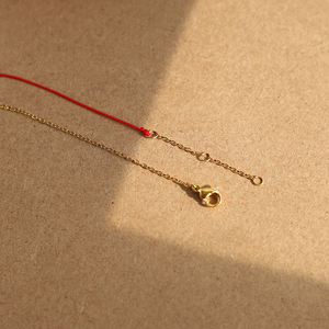 กำไลข้อมือคู่รักแบบปรับได้,กำไลข้อมือทองเชือกสีแดงทรงสี่เหลี่ยมอิฐสีทองให้ความโชคดีของขวัญแบบดั้งเดิมของจีน - Product Image 4