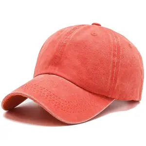 Biểu Tượng Tùy Chỉnh Kim Loại Khóa Snapback Thể Thao Mũ Phong Cách Cổ Điển Axit Đau Khổ Rửa Bông Cha Hat Không Có Cấu Trúc Mũ Bóng Chày