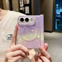 Étui de téléphone magnétique axial à motif de coquille dégradée pour iPhone Duo 18