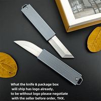 Mini couteau à gravité DIY OEM, lame en acier inoxydable, manche en aluminium, pour survie, sauvetage, pêche, EDC, chasse, tactique, auto-défense