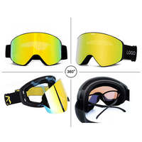 Masque de ski polarisé UV400 personnalisé avec logo d'usine, double lentille anti-buée, vision HD, pour snowboard et sports d'hiver, haute qualité pour enfants