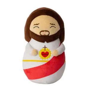 Poupée peluche OEM Jésus avec mouton pour cadeau du Christ