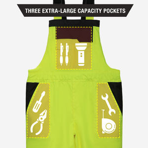 กางเกงยีนส์ขา EN343แบบสะท้อนแสงสำหรับผู้ชาย, กางเกงเอี๊ยมกันนขาย ripstop เคลือบ PU กันน้ำสามารถปรับแต่งโลโก้ได้ - Product Image 6