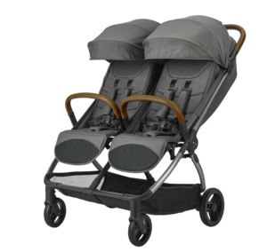 Poussette double compacte pour bébés avec une largeur de 75 cm et des modes convertibles 2-en-1 |   Prêt pour le voyage - Product Image 3