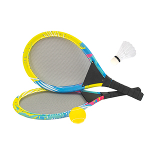 Juego personalizado de deportes al aire libre, juguetes para niños, juego de raquetas de bádminton y <span class=keywords><strong>tenis</strong></span>, 2 uds., raquetas y dos bolas diseñadas para la diversión activa - Product Image 1