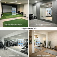Espejo Inteligente de Fitness de Cuerpo Completo de 32/43/55 Pulgadas, Estación de Entrenamiento Todo en Uno para Montar en la Pared con Pantalla LED 1080p y Control por Voz