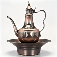 Ensemble de lavage des mains arabe à bas prix en acier inoxydable, comprenant une bouilloire et un pot de lavage pour musulmans