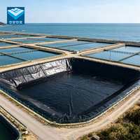 Géomembrane en polyéthylène HDPE OBOR, excellente performance de soudage, imperméable, anti-UV, revêtement pour bassins d'aquaculture et étangs à poissons