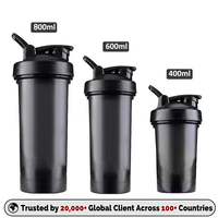 Bouteille Shaker Personnalisable avec Logo en Gros, Bouteilles de Protéines de Sport pour Fitness et Gym en Plastique PP Sans BPA, Échantillon Disponible