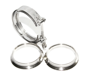 Acier inoxydable de 3 pouces # Collier de serrage V-Band en acier inoxydable 304 poli miroir avec 2 brides pour tuyau d'échappement turbo, épaisseur 1,5 mm, ajustement universel - Product Image 3