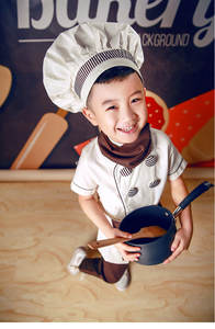 Costume de chef familial avec chapeau pour enfants garçons et filles (âge 3-15) Tenue de déguisement haut de gamme pour le carnaval - Product Image 4