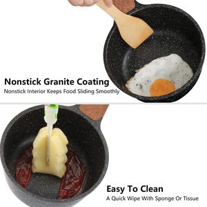 Khuyến mại nhôm Chảo không dính đá cẩm thạch nấu ăn chậu Bộ không dính đồ nấu nướng - Product Image 4