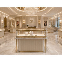 Vitrine de présentation de bijoux de luxe en verre robuste, sur mesure, pour comptoir de magasin