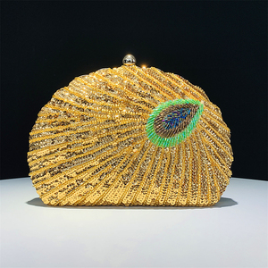OC4311 Luxury Crystal Shell Shape Evening <strong>Bags</strong> <strong>for</strong> Women <strong>Wedding</strong> Party <strong>Clutch</strong> Purse Elegant Handbag - Product Image 3